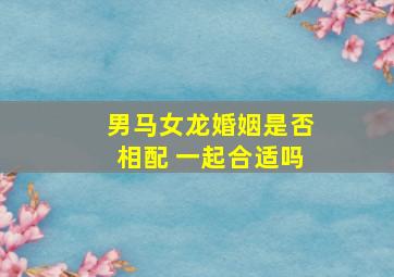 男马女龙婚姻是否相配 一起合适吗